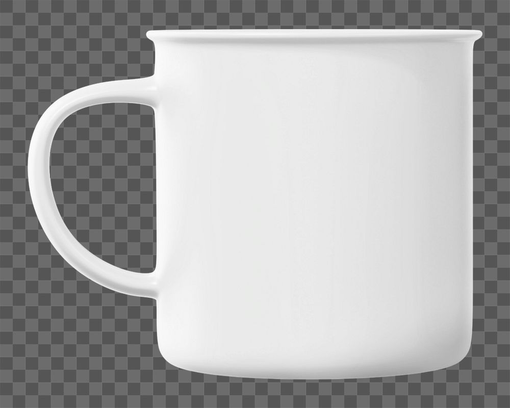 Camping mug mockup, white product design