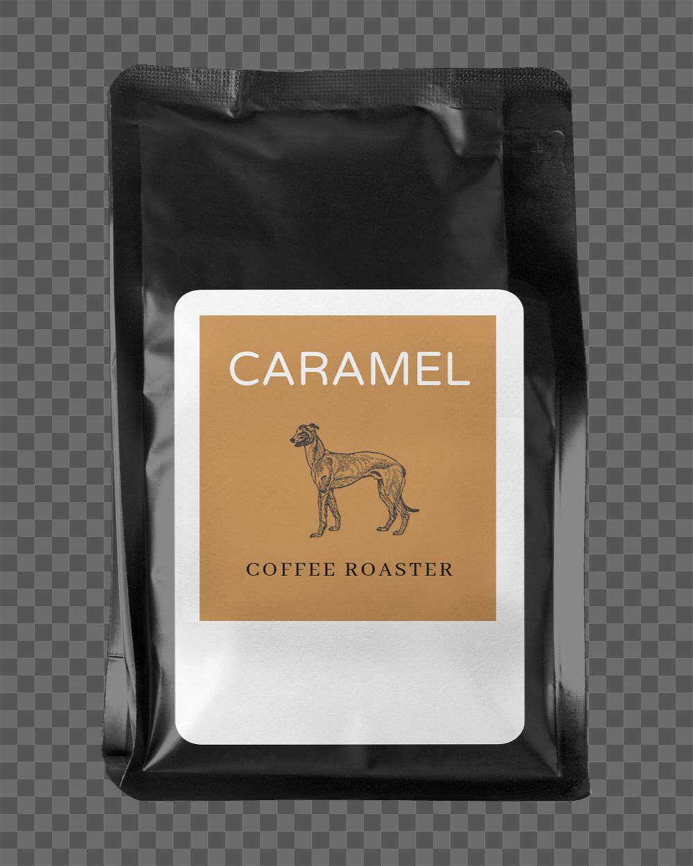 Coffee bag mockup, editable label