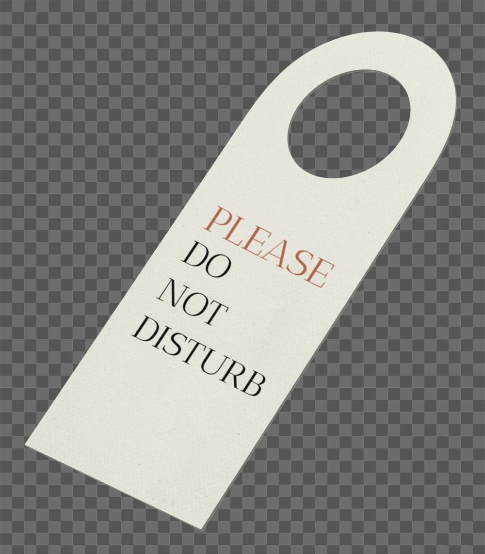 Door hanger mockup, beige 3D rendering design 