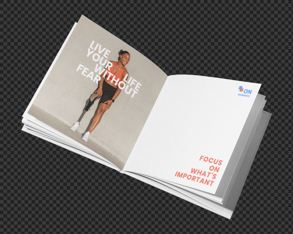 Open magazine mockup, editable book