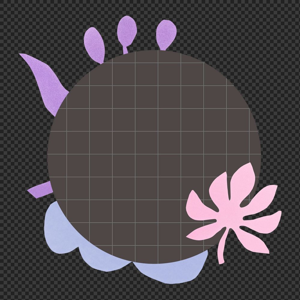 Circle png paper note on transparent background, editable design