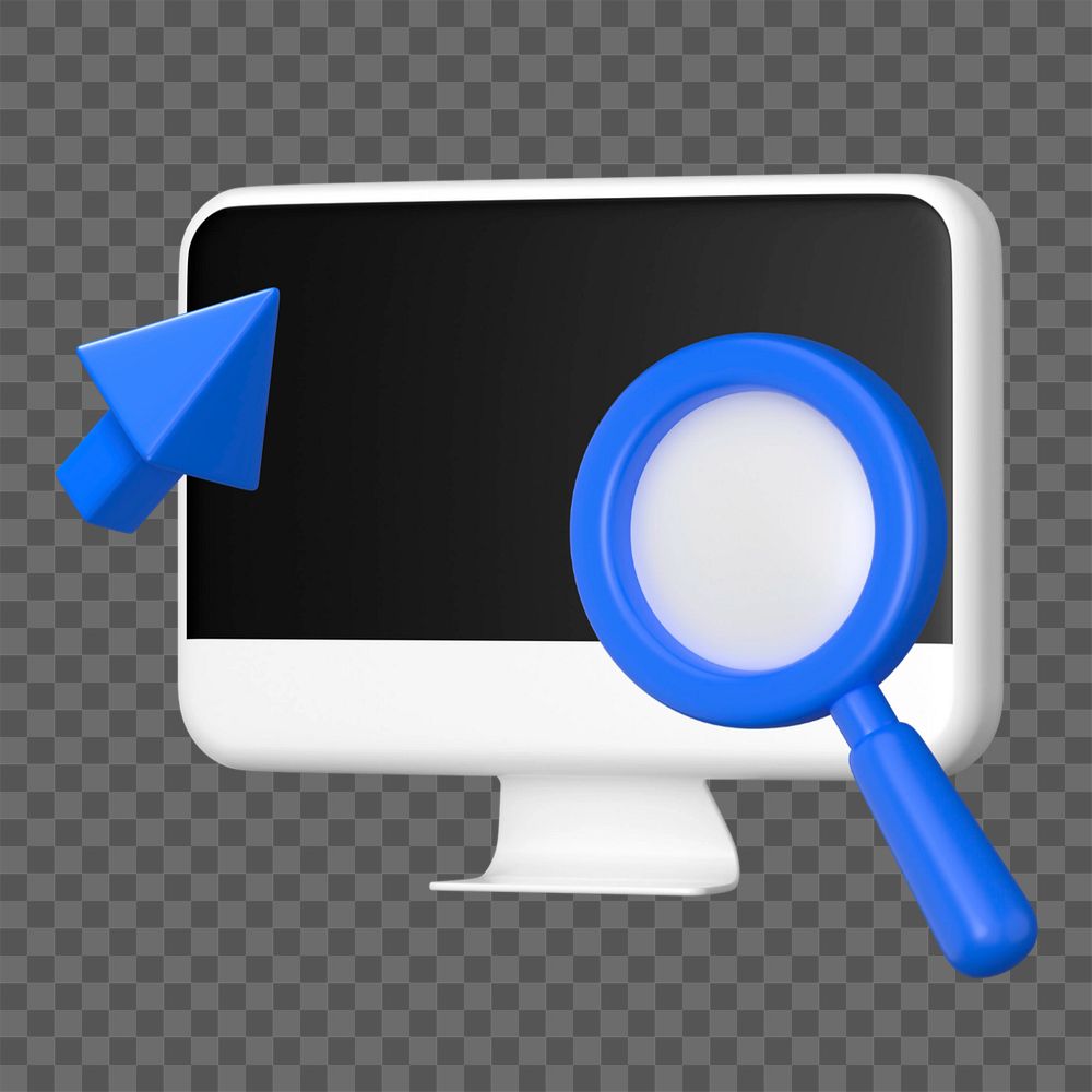 Website SEO icon 3D illustration, editable element group