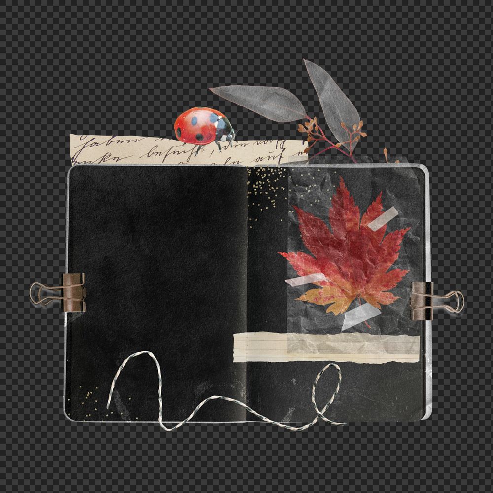 Editable Autumn journal book element design