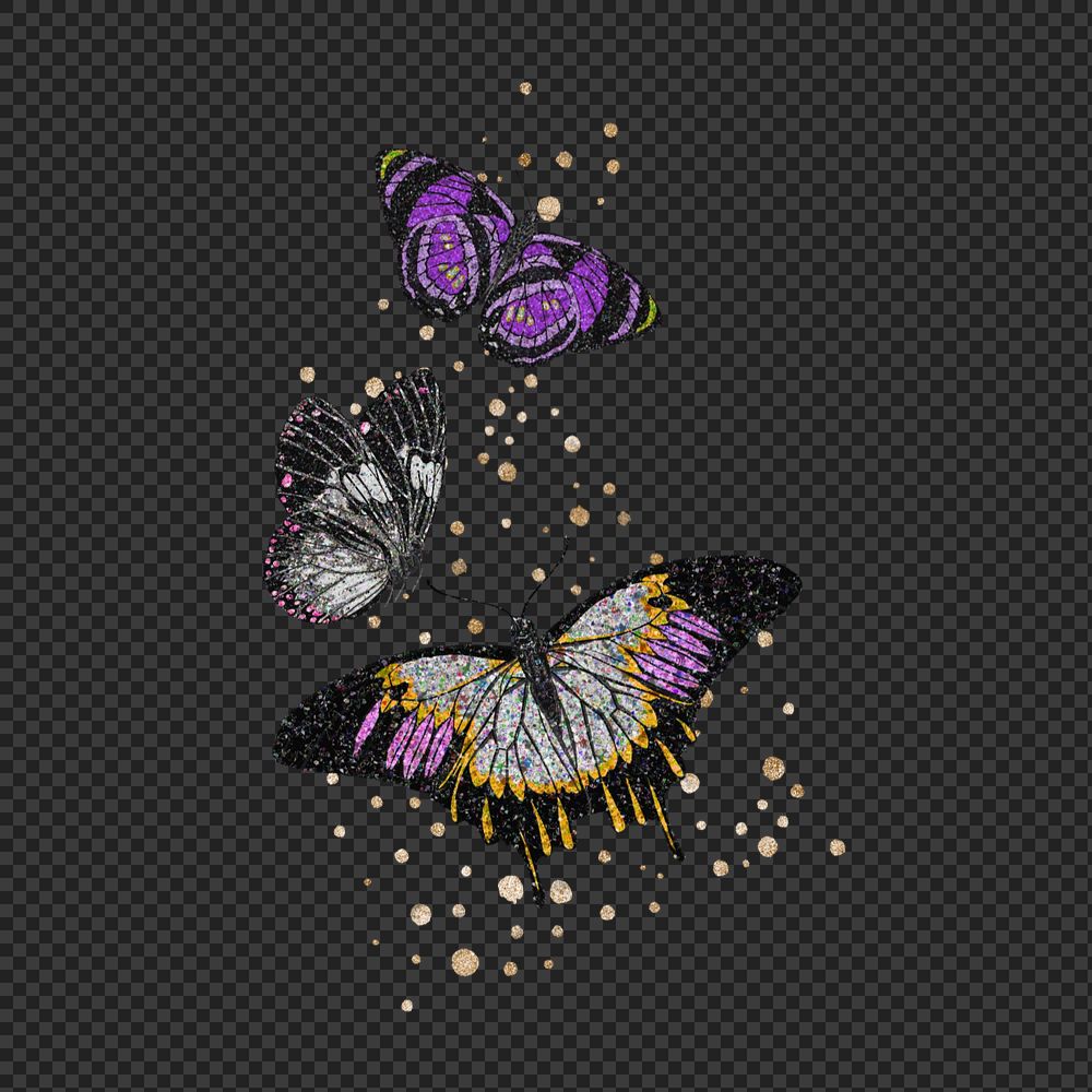 Aesthetic butterfly clipart, vintage insect illustration, remixed from the artwork of E.A. Séguy