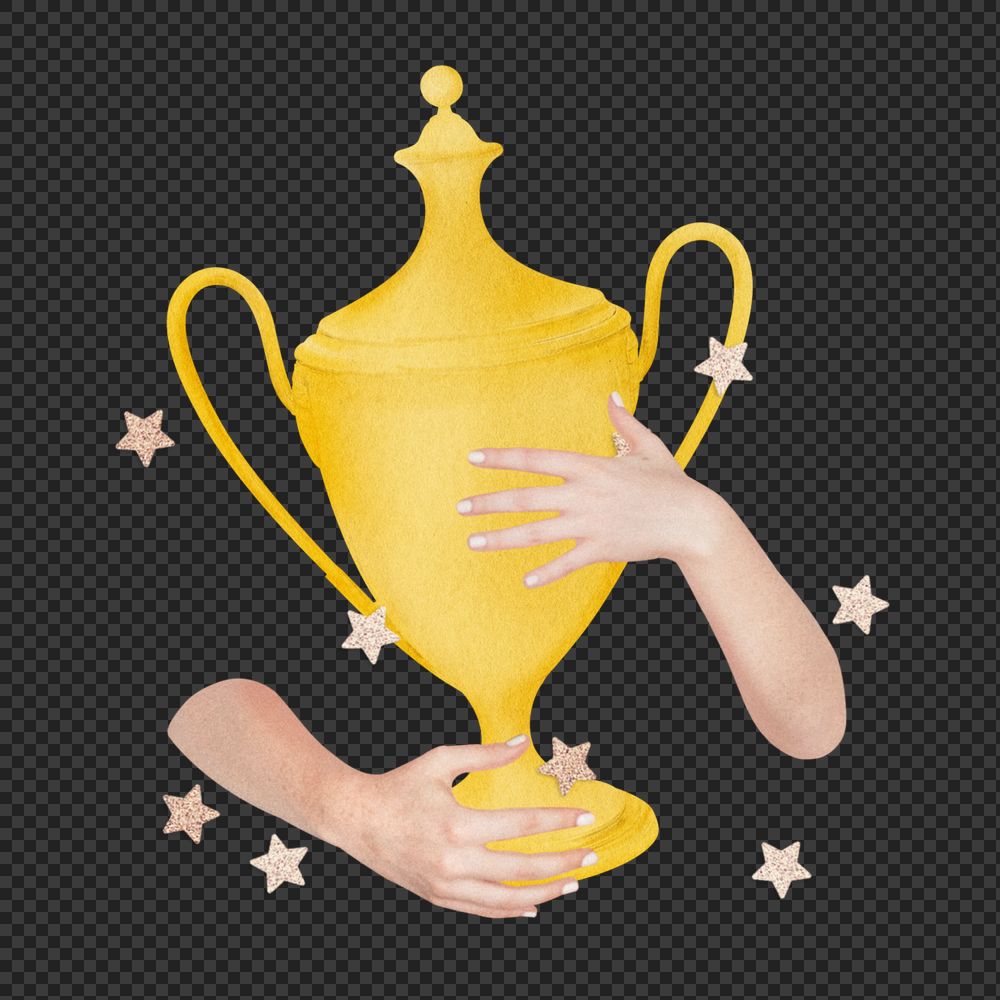 Trophy sticker, editable design