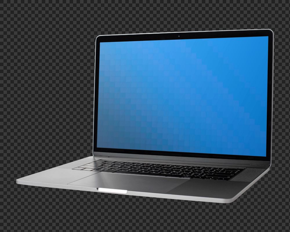 Laptop screen editable mockup element, digital device