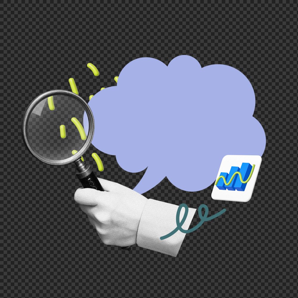 Cute cloud searching  sticker, editable design