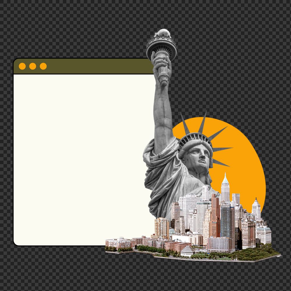 Statue of liberty  sticker, editable design