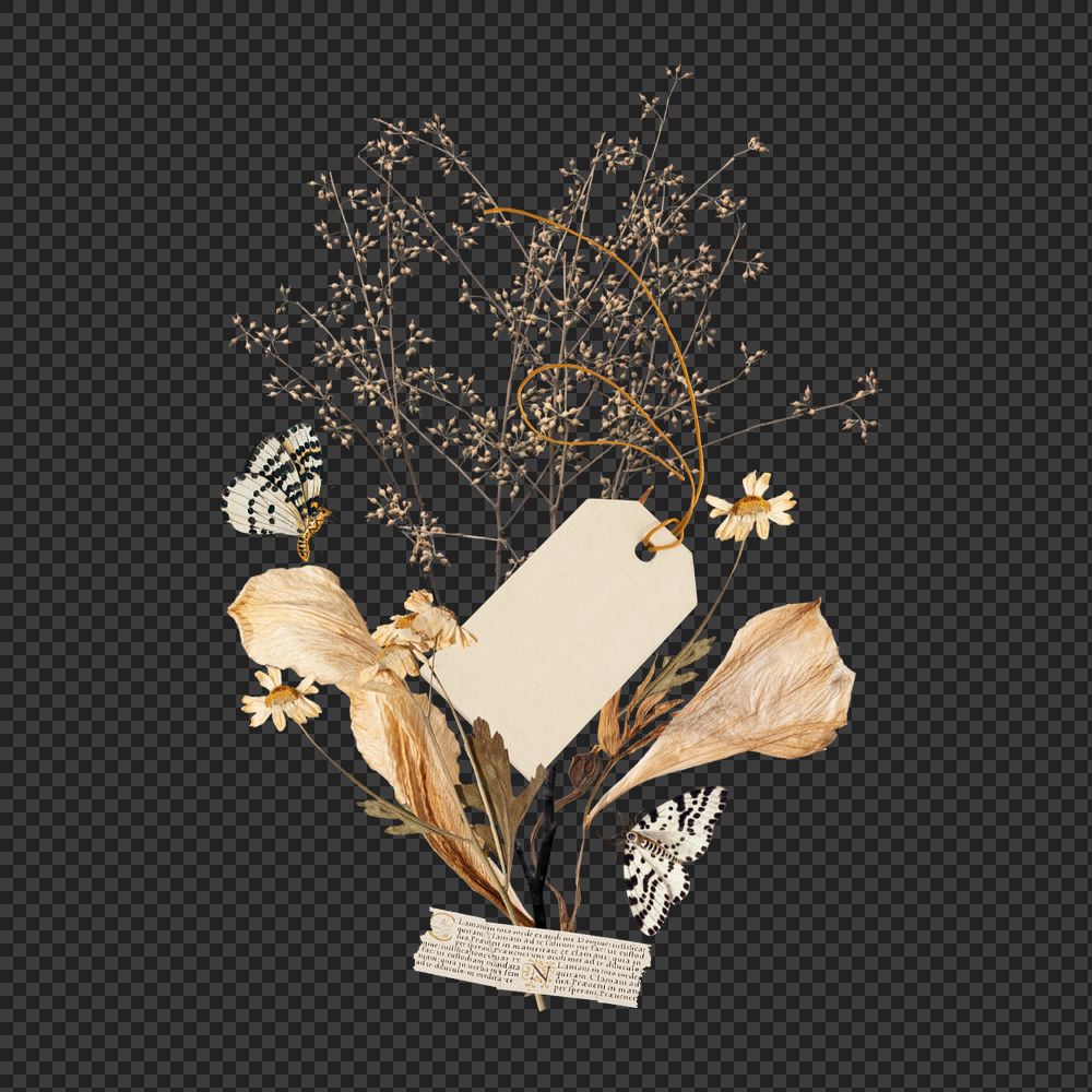 Autumn leaf branch png washi tape, journal collage element, editable design