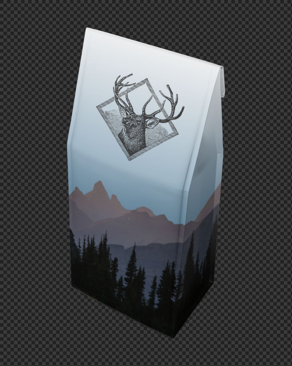 Coffee bean bag mockup element png, product packaging, editable design