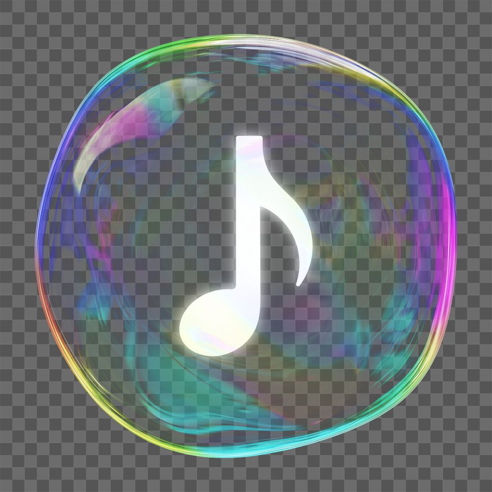 Music note png element, editable digital remix design