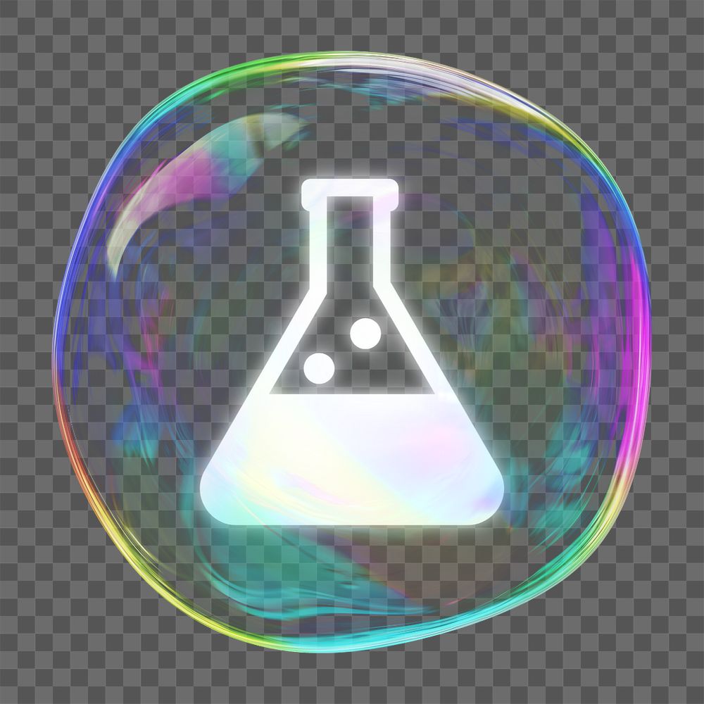 Bubble flask, editable science remix design