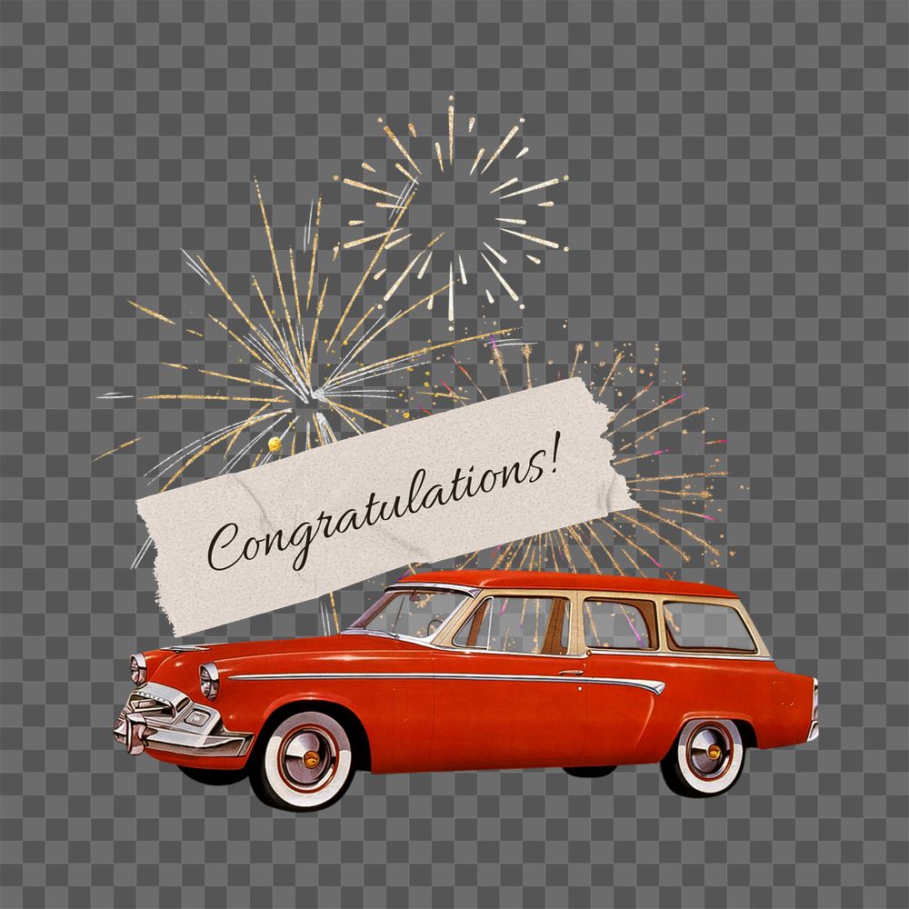 Congratulations word png editable collage art