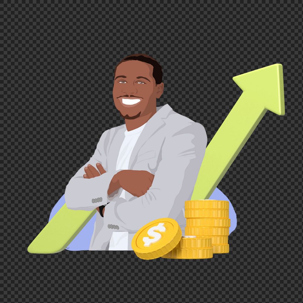 Business startup png sticker, vector illustration transparent background