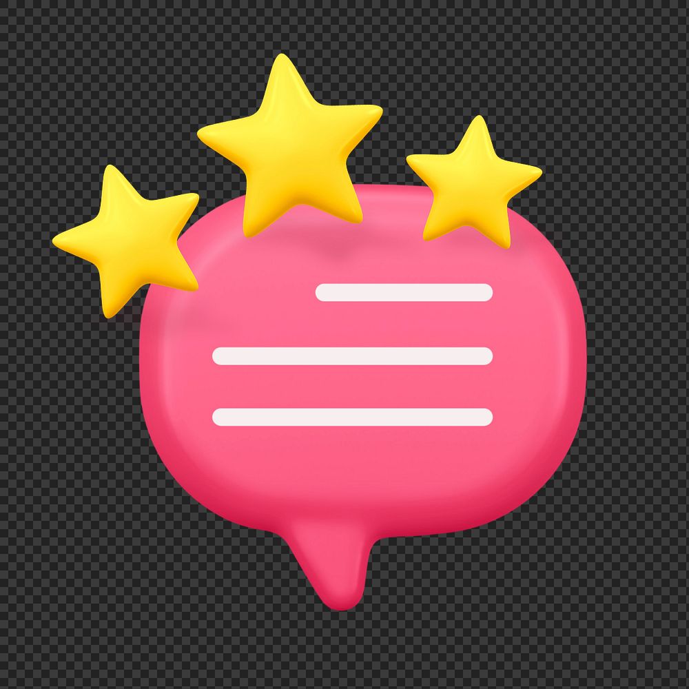3D customer feedback, element editable illustration
