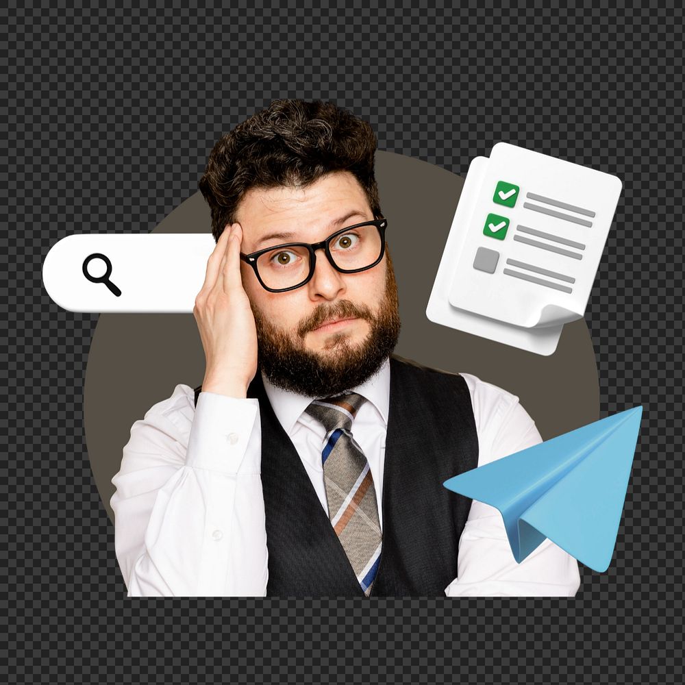 Png SEO specialist editable element, transparent background
