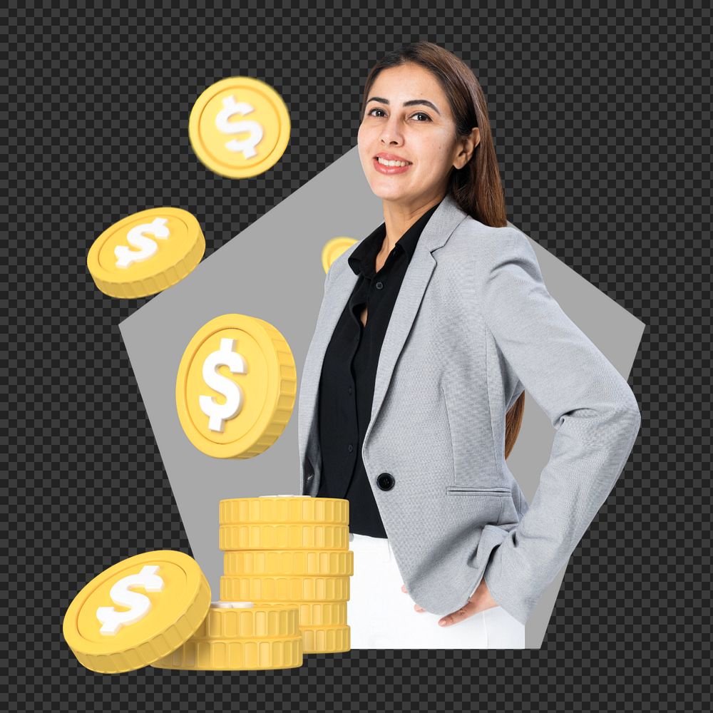 Png 3d financial & banking editable element, transparent background