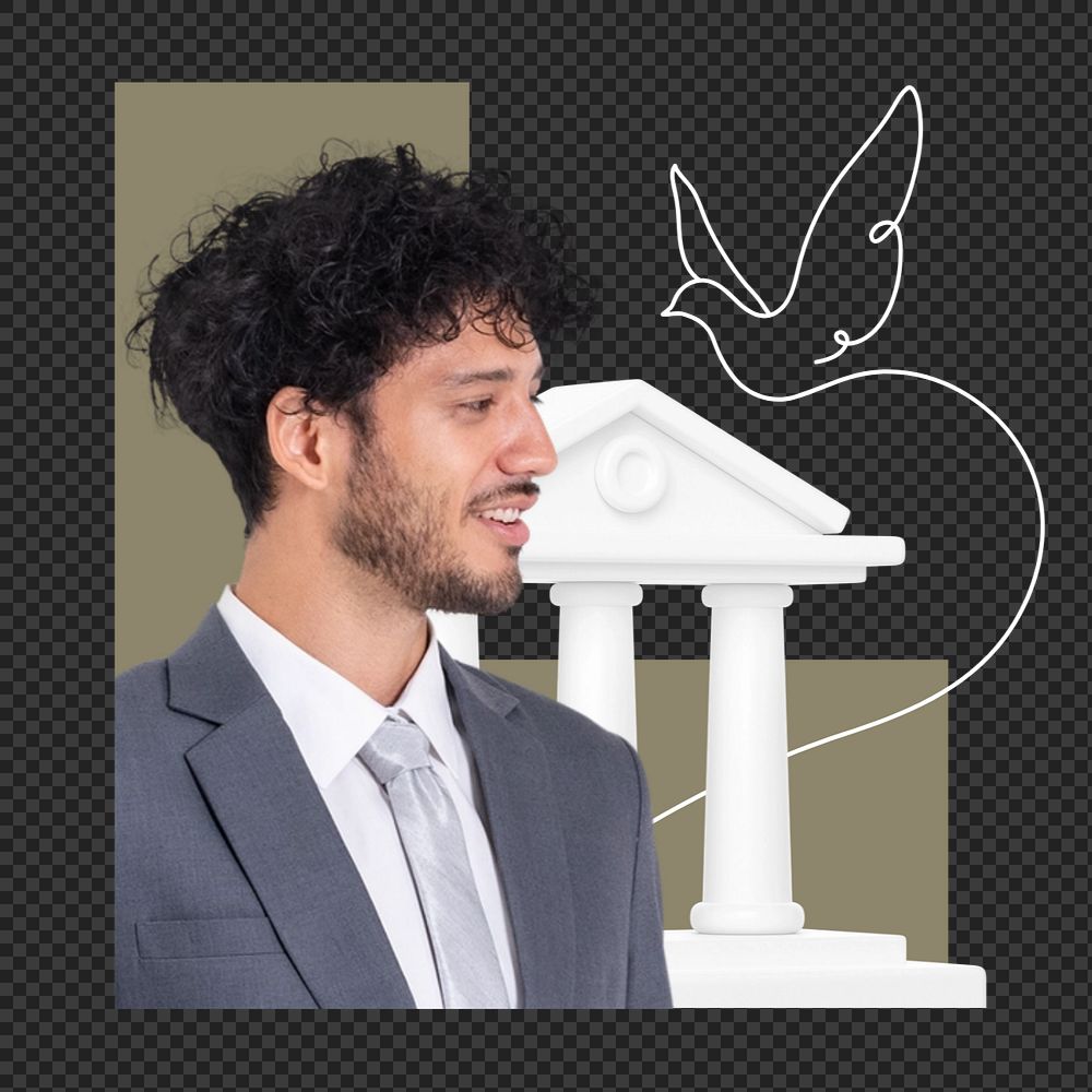 Png human rights legal advisor editable element, transparent background