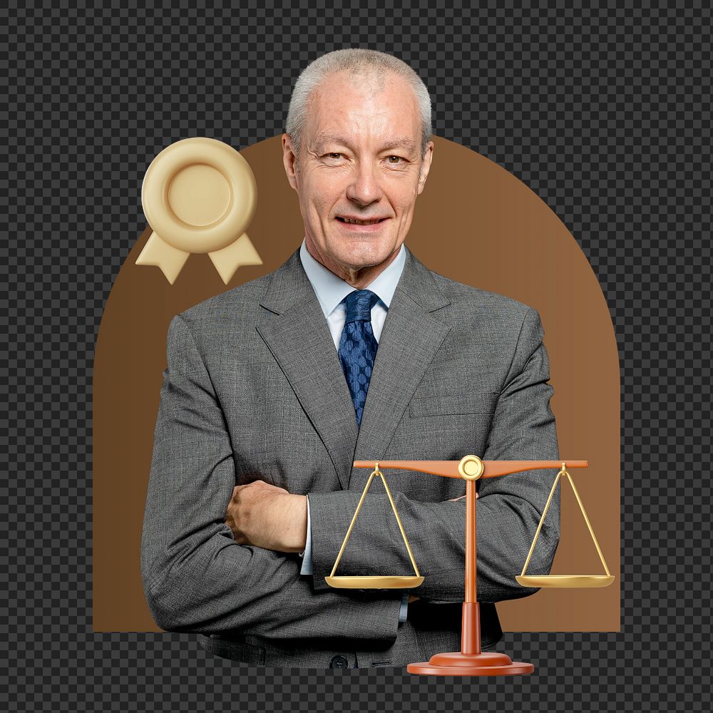 Png professional legal advisor editable element, transparent background