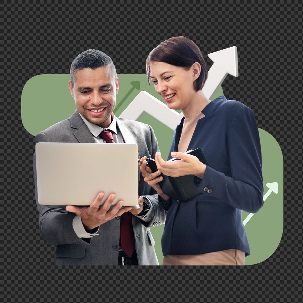 Png business success editable element, transparent background