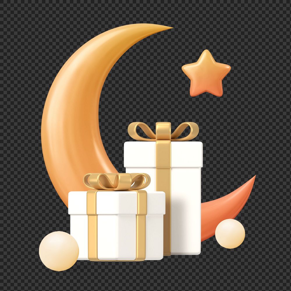 3D birthday present, element editable illustration