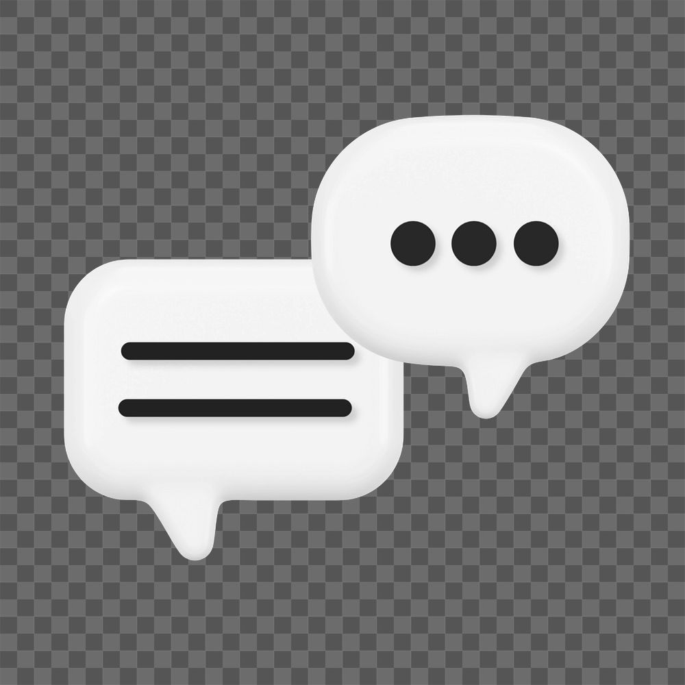 3D speech bubble, element editable illustration