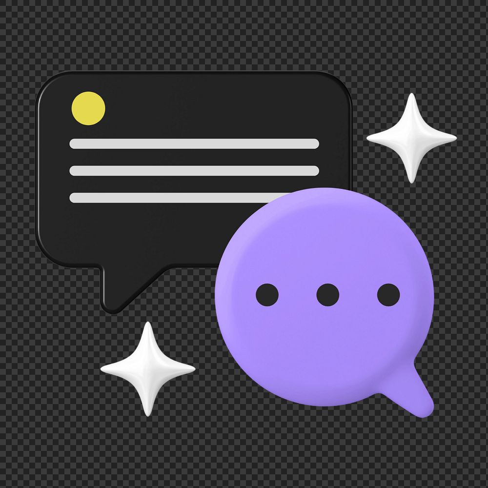 3D speech bubble, element editable illustration