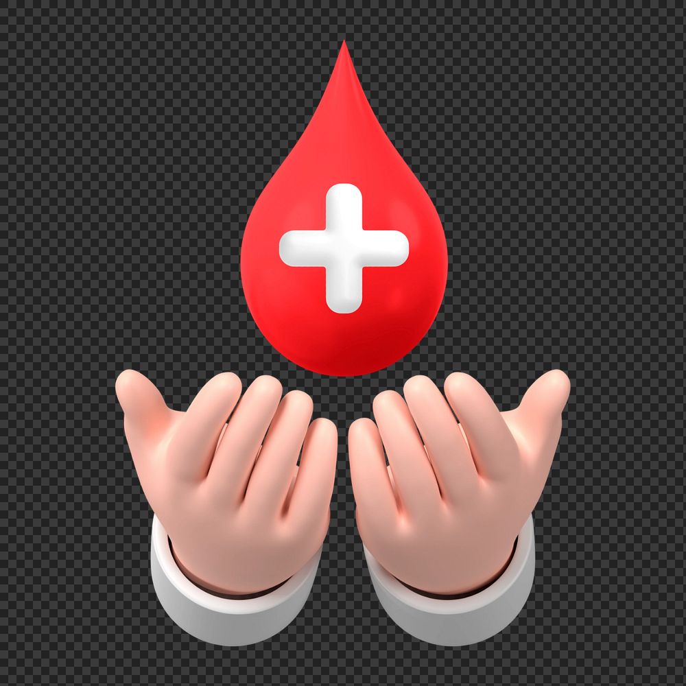 3D blood donation, element editable illustration