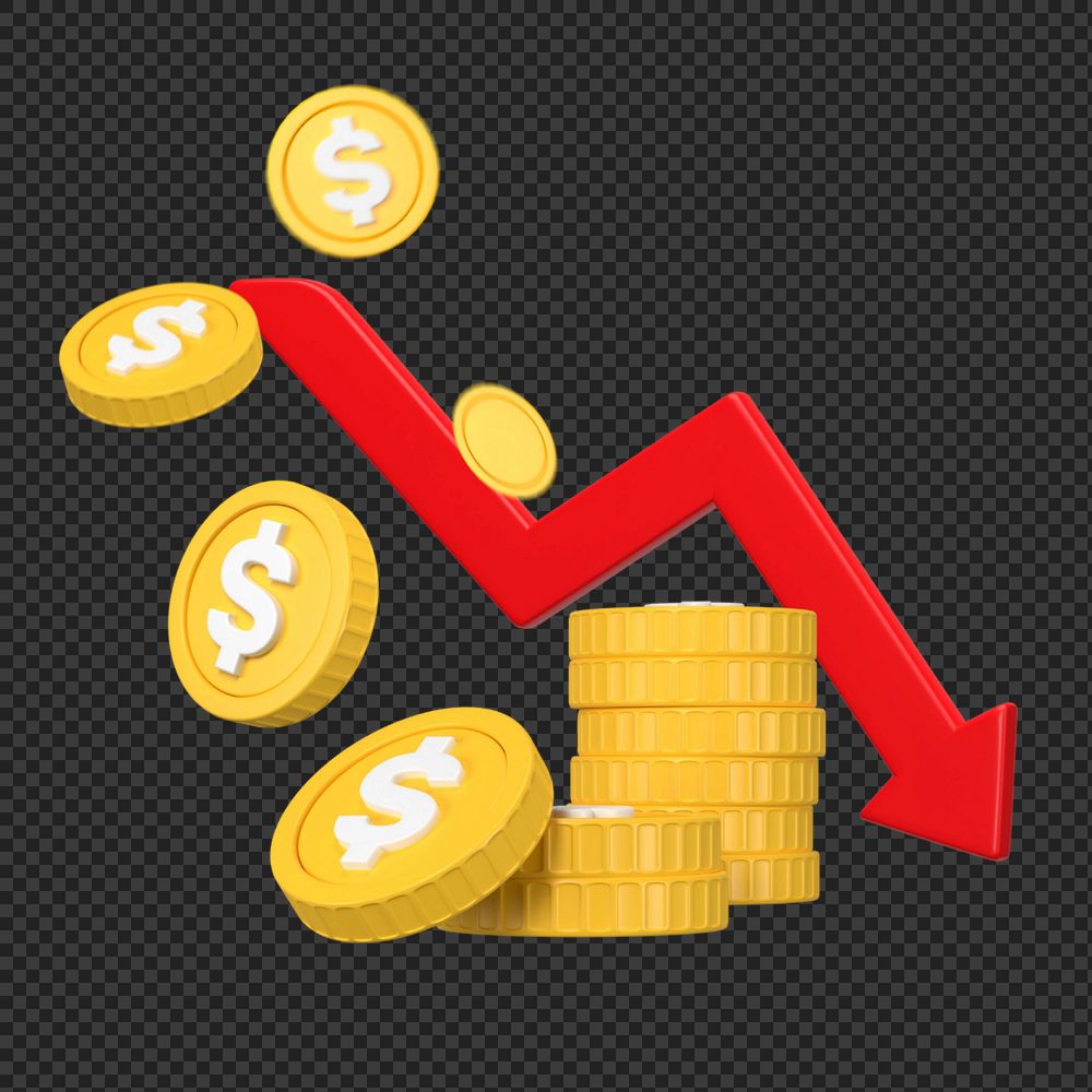 3D profit loss, element editable illustration