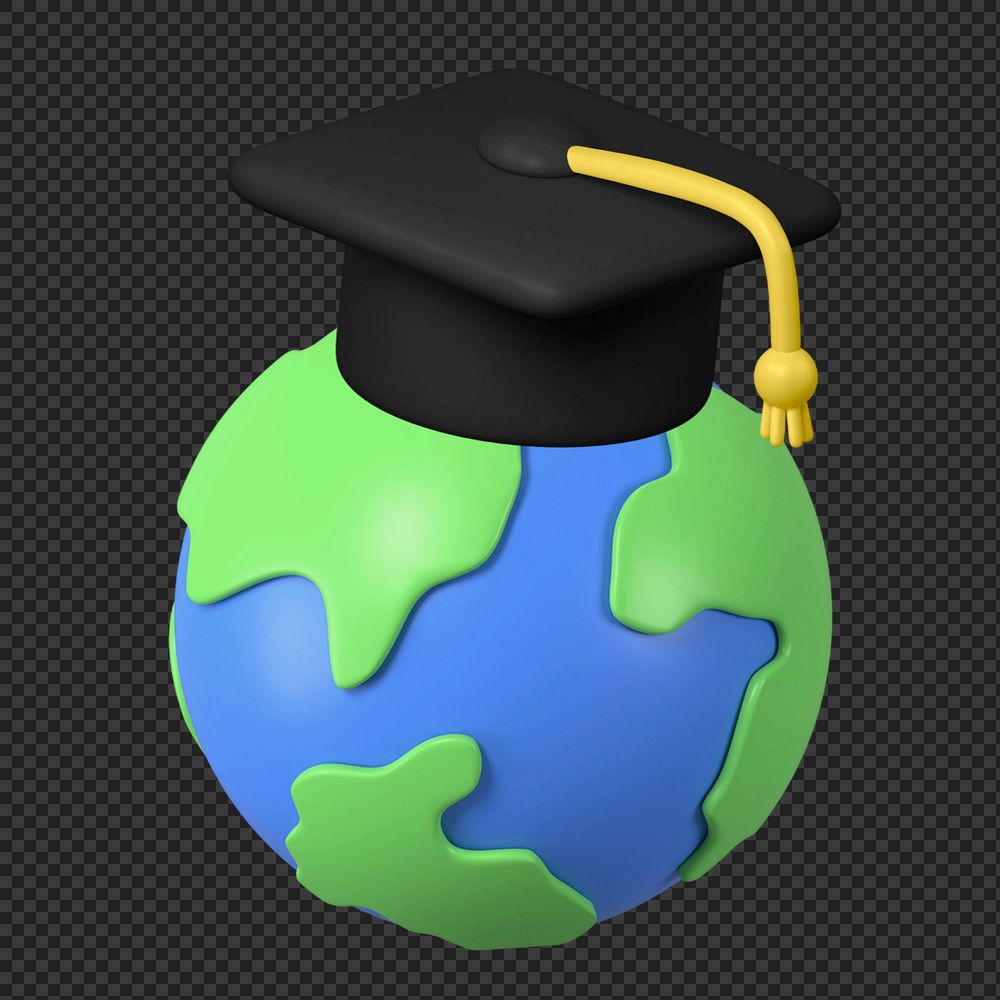 3D study abroad, element editable illustration
