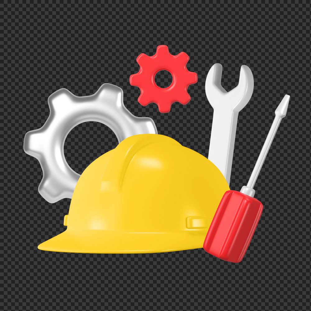 3D safety helmet collage, element editable illustration