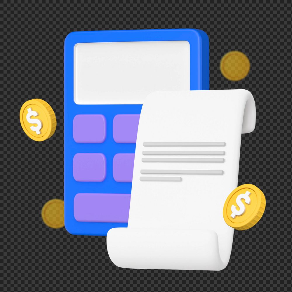 3D financial management, element editable illustration