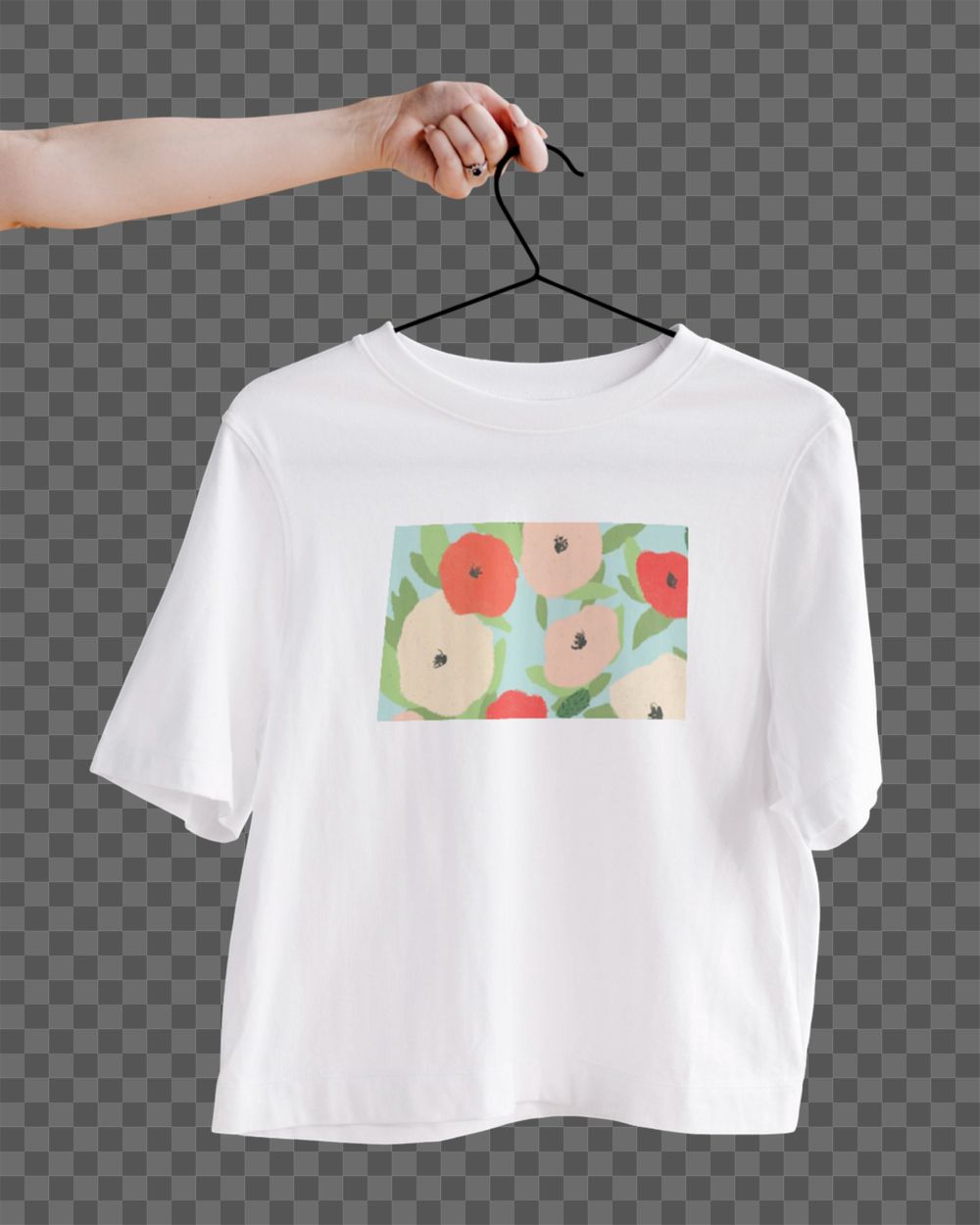 Women's t-shirt mockup, apparel