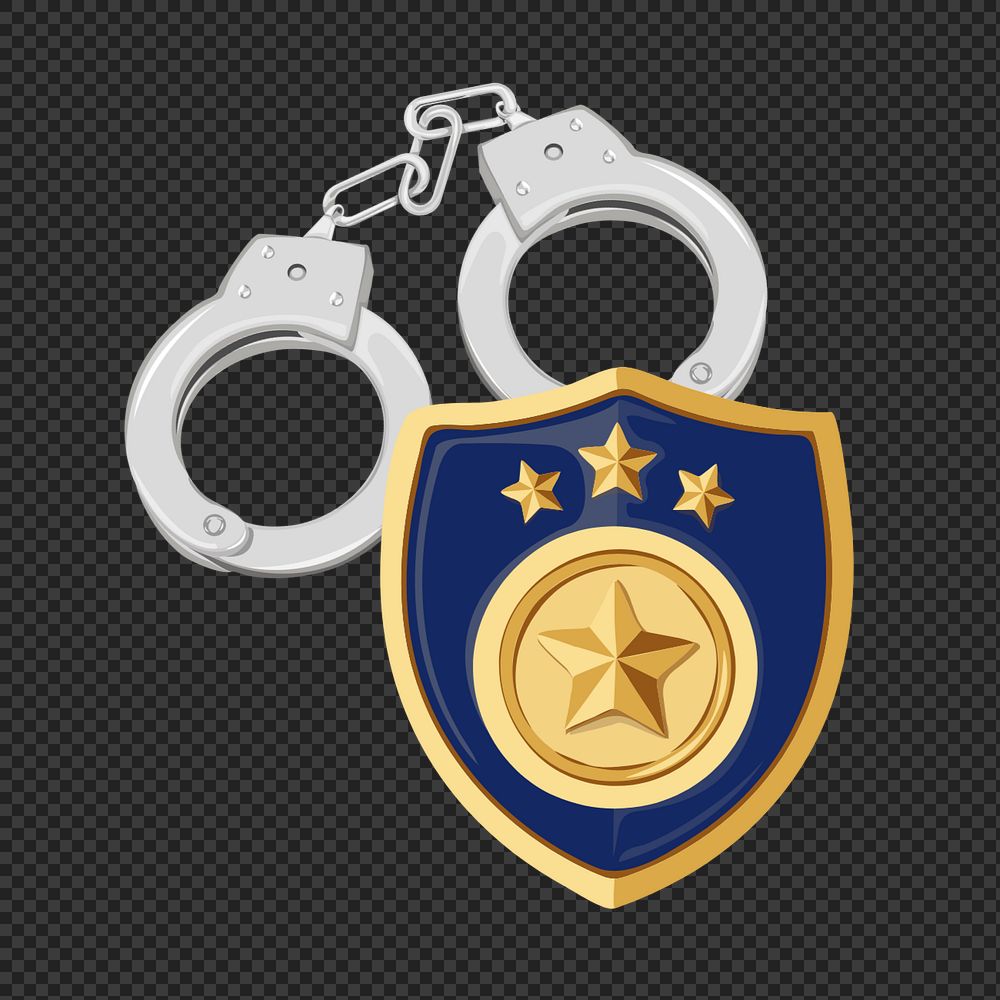 Police force png element, aesthetic illustration, editable design