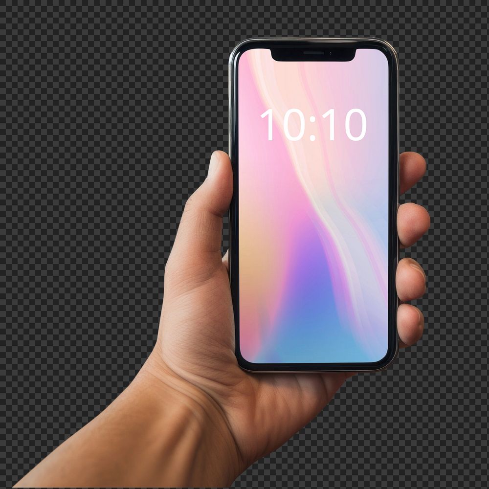 Smartphone screen  editable mockup element, digital device 