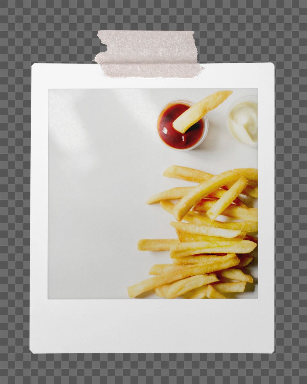 Instant photo film frame mockup, editable design