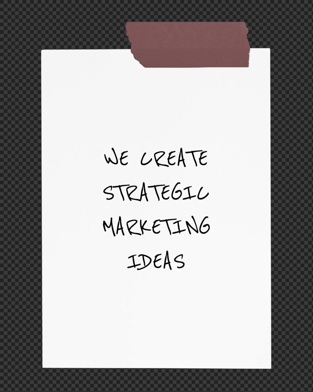 Note paper mockup, realistic design