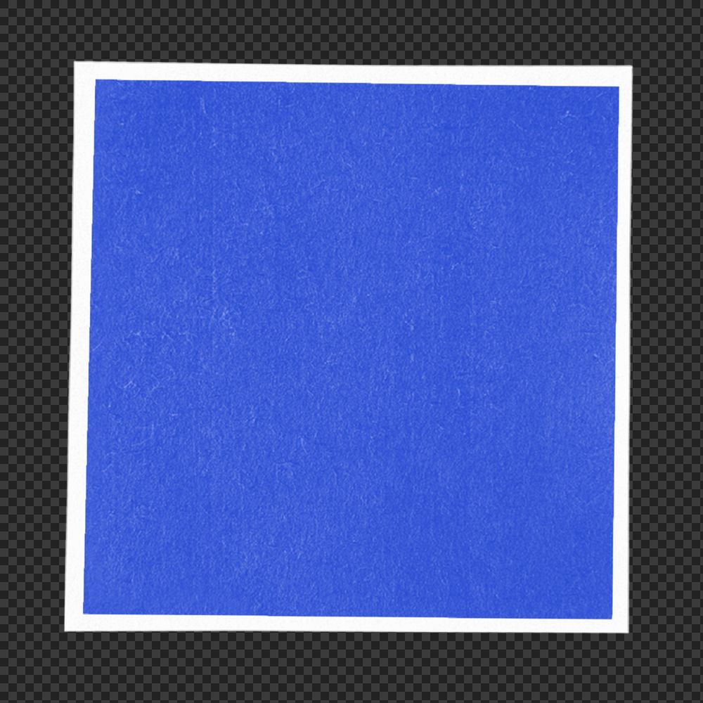 Square paper mockup, blue design