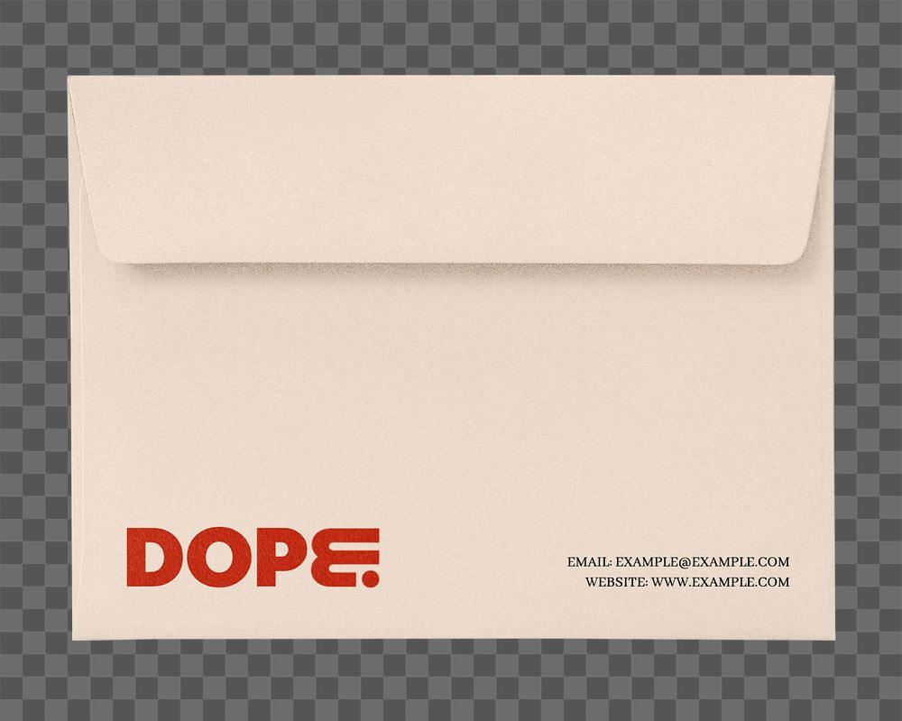 Envelope mockup, realistic paper, stationery