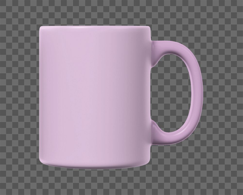 Ceramic coffee mug mockup, purple product design