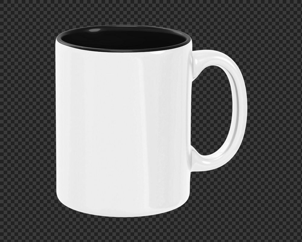 Ceramic coffee mug mockup, white product design