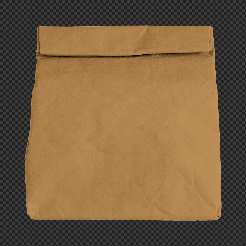 Rolled paper bag mockup, product branding