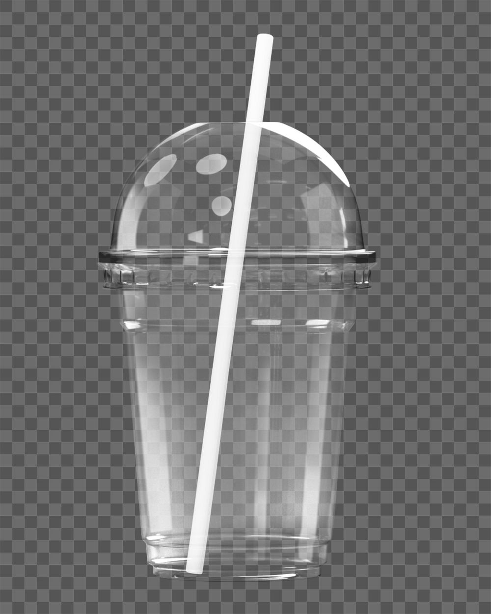 Plastic cup mockup, transparent design