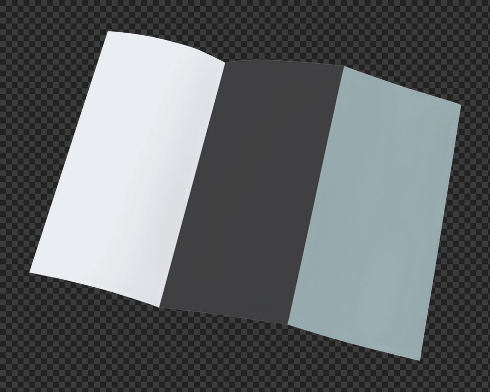 Tri-fold brochure mockup element, customizable professional business identity
