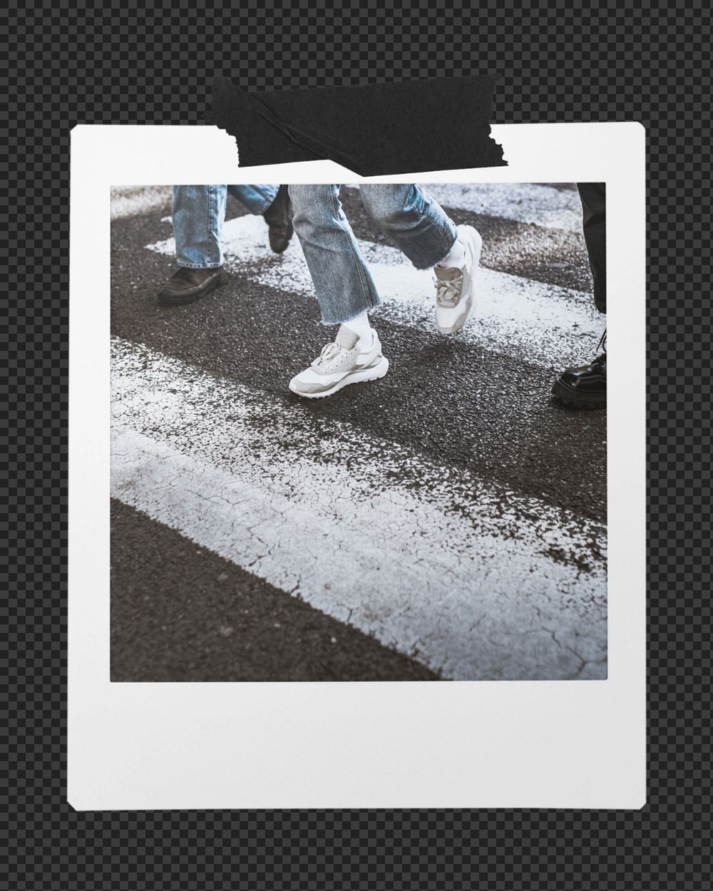 Instant photo frame mockup, editable design
