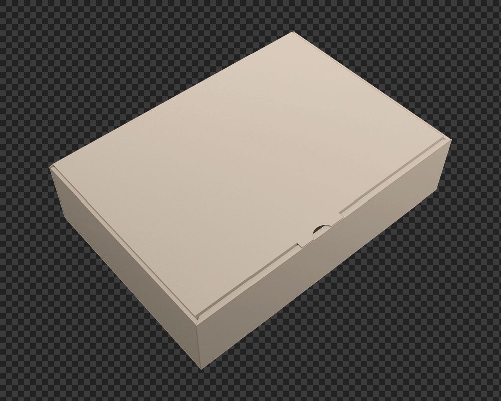 Craft paper box mockup element, eco packaging design