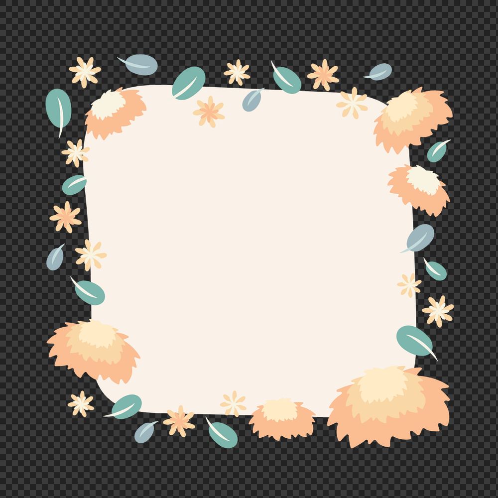 Oval flower png design on transparent background, editable design