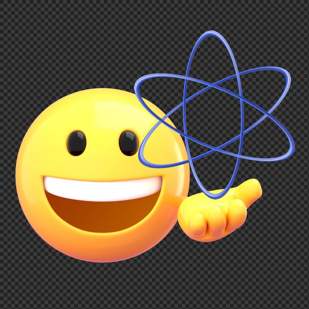 Science education emoji sticker, 3D emoticon editable design