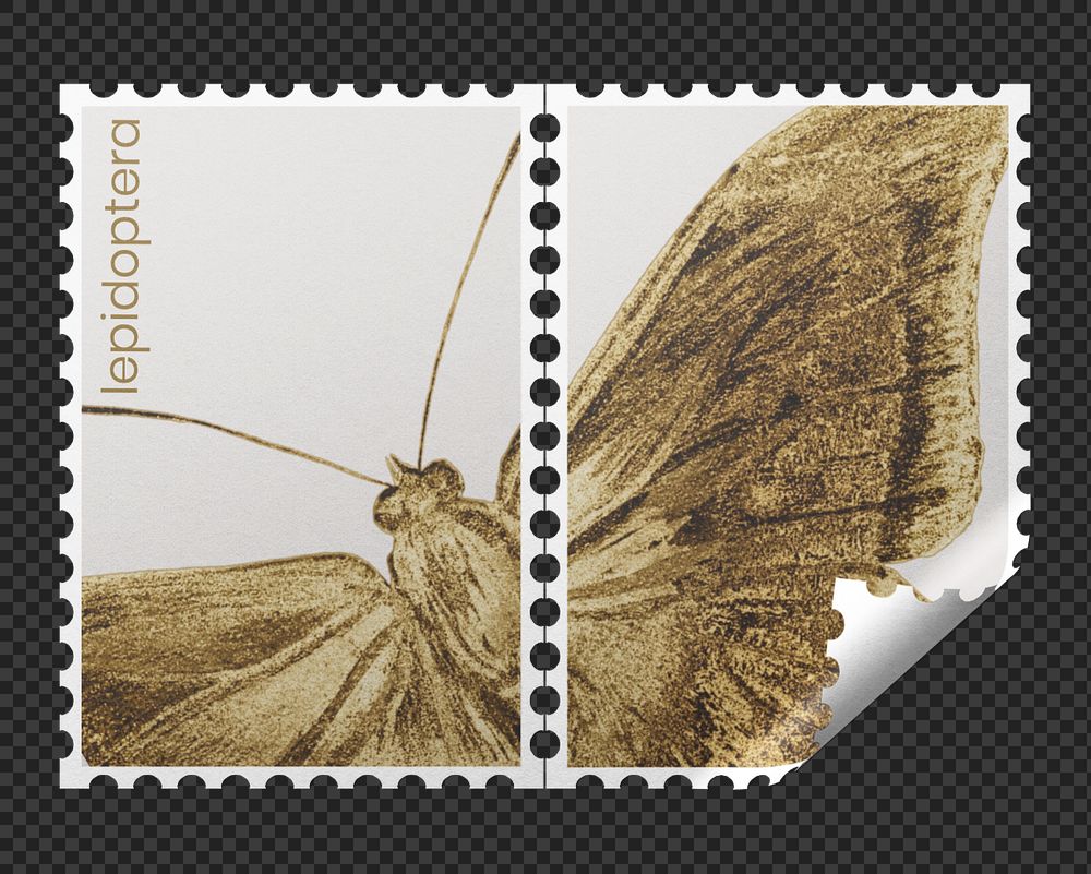 Vintage postage stamp mockup element, customizable design