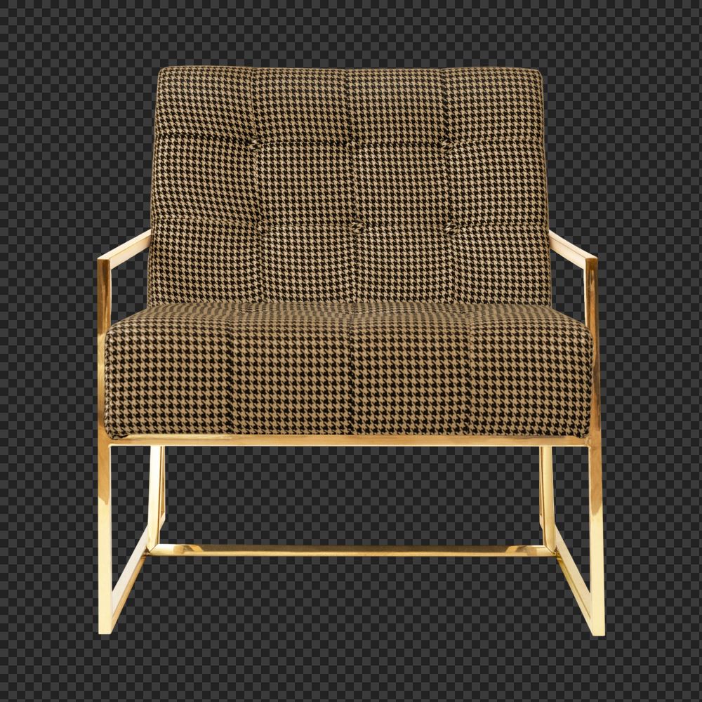 Modern armchair mockup element, customizable design